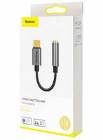AUX-адаптер Baseus Type-C Male to 3.5mm Female Adapter L54 Deep Grey CATL54-0G Сірий