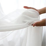 Білий турецький тюль з шифону на тасьмі 4х2,7м., фото 3