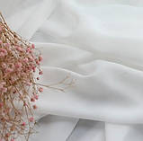 Білий турецький тюль з шифону на тасьмі 4х2,7м., фото 4