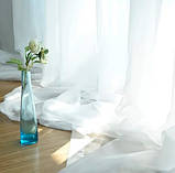 Тюль Турецький із шифону Тюль на тасьмі Готова тюль із шифону Тюль 400x270 Гардина із шифону Білий тюль, фото 6