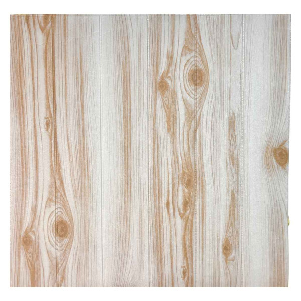 Самоклеюча 3D панель Бежеве дерево Яблуня 700x700x3мм, фото 1