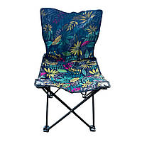 Стілець "Зонт" складаний зі спинкою Megastrike SH9-3-14 - з боковою кишенею - Тропічний