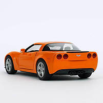 Kinsmart Chevrolet Corvette Z06 — оранжевая инерционная машинка 1:36, металл, 12 см KT5320W-3, фото 7