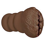 Мастурбатор, стимулятор Aliens Pie Masturbator No3 TPE, коричневий, фото 3