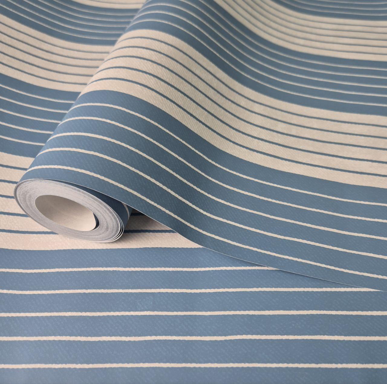 Шпалери вінілові 0.53 × 10.05 м Marburg 51609, біло-блакитні однотонні для спальні, вітальні, кухні, фото 1