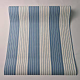 Шпалери вінілові 0.53 × 10.05 м Marburg 51609, біло-блакитні однотонні для спальні, вітальні, кухні, фото 4