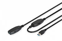 Кабель Digitus Удлинитель USB 3.0 Active Cable, A/M-A/F, 10 m