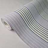 Шпалери вінілові 0.53 × 10.05 м Marburg Scandinavian Vintage 51613, фіолетові та білі смуги для спальні, вітальні, фото 2