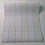 Шпалери вінілові 0.53 × 10.05 м Marburg Scandinavian Vintage 51613, фіолетові та білі смуги для спальні, вітальні, фото 3