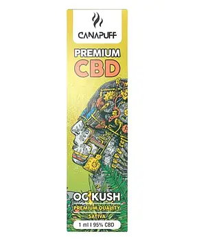 🌿 Одноразовий інгалятор Canapuff OG Kush — 95 % CBD | аромат із цитрусом