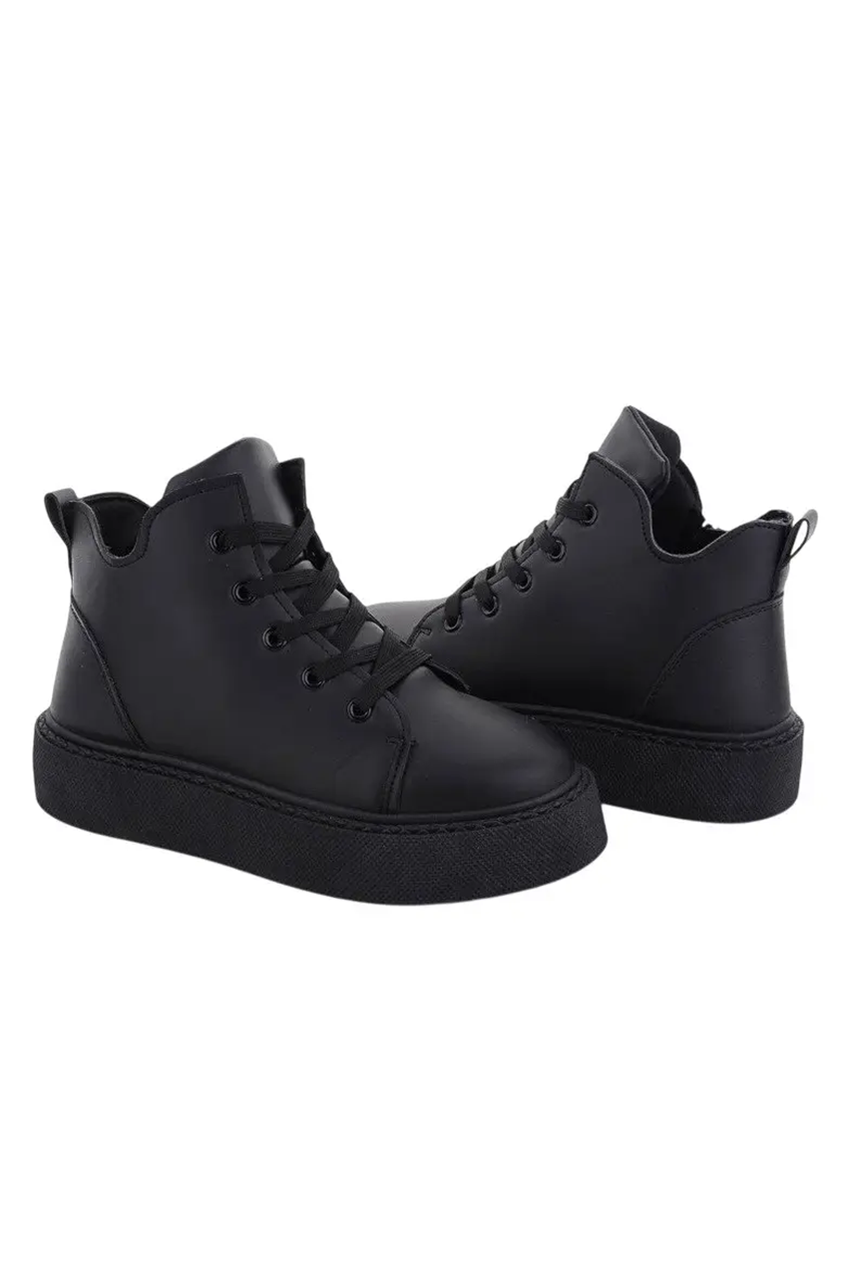 Жіночі черевики осінь/весна чорні, фото 1