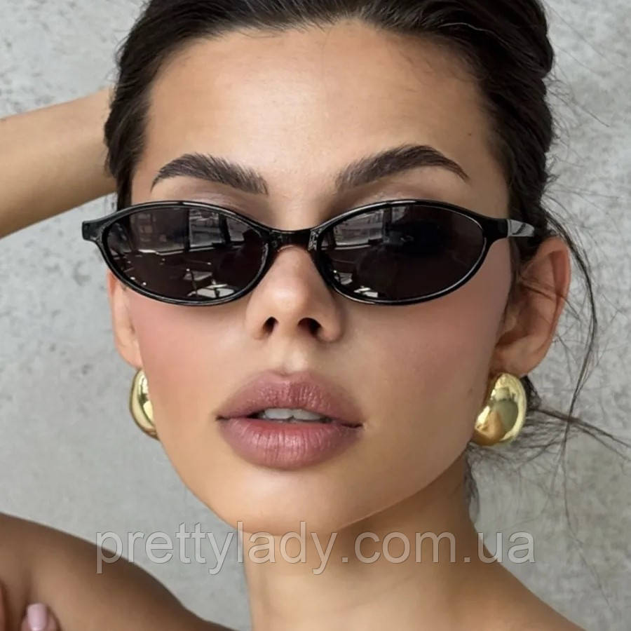 Сонцезахисні окуляри овальні Foxy чорні, фото 1