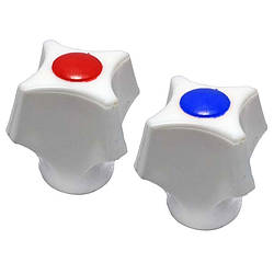 Ручка на буксу змішувача Суми під квадрат пластик біла упаковка 10 штук