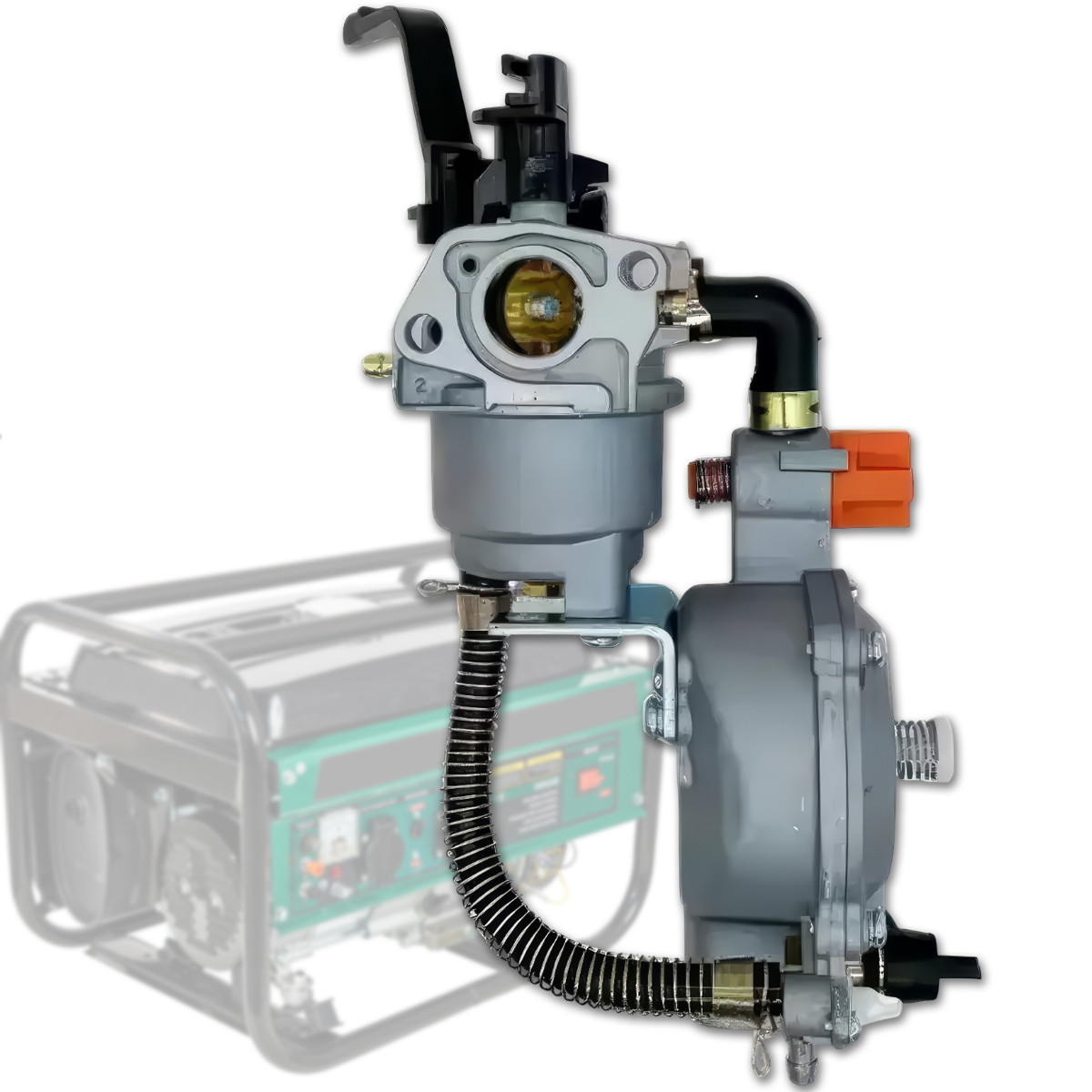 Карбюратор з газовим редуктором для бензинових генераторів потужністю від 1.8 до 4.0 кВт Heater AND 80-50-40, фото 1