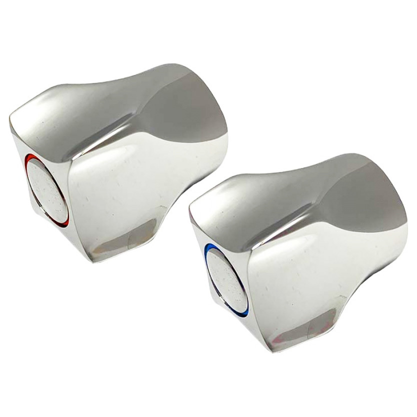 Комплект ручок на буксі змішувача Valve J.G. Суми під квадрат хром метал пара, фото 1