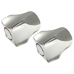 Комплект ручок на буксі змішувача Valve J.G. Суми під квадрат хром метал пара