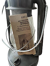 Гасова лампа «Кажан» (СССР, 1957 р.) — антикварний вітростійкий ліхтар, фото 3