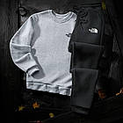 Чоловічий зимовий спортивний костюм The North Face хакі Комплект Зе Норт Фейс Світшот Штани, фото 7