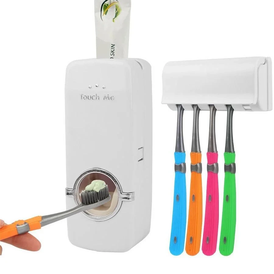 РОЗПРОДАЖ Автоматичний дозатор зубної пасти Toothpaste Dispenser з тримачем зубних щіток, фото 1