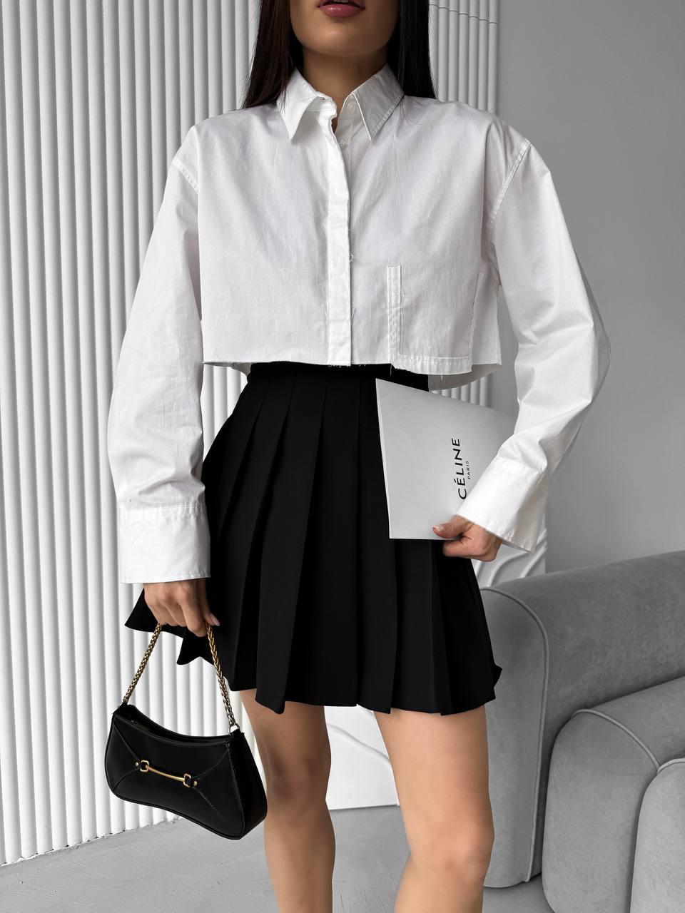 Жіноча спідниця теніска; Колір: шоколад, білий, чорний; Розмір 40-42, 42-44, 44-46 ;, фото 1