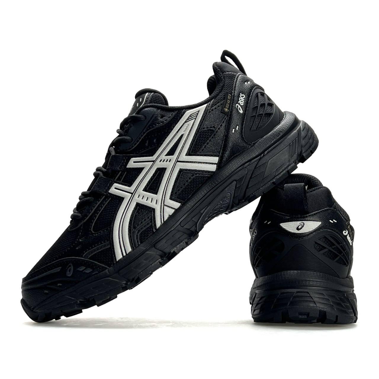 Чоловічі шкіряні текстиль кросівки ASICS Gel-Nunobiki GTX Black White, кеди шкіра текстиль термо. Чоловіче взуття, фото 1