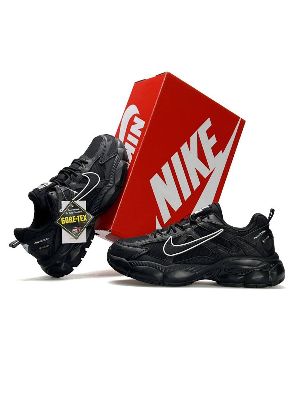 Чоловічі кросівки Nike V2K.4 Run GTX Black, кеди Найк шкіра текстиль водонепроникних. термо. Чоловіче взуття