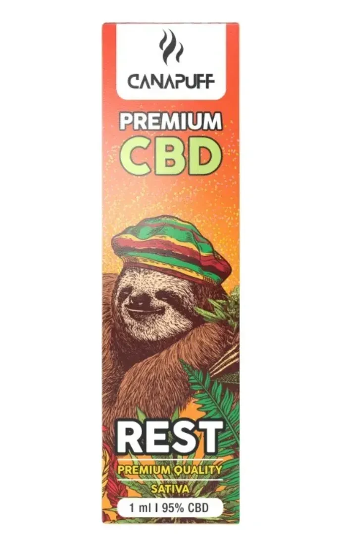 🌿 Одноразовий інгалятор REST 95%  Canapuff | 1 мл, фото 1