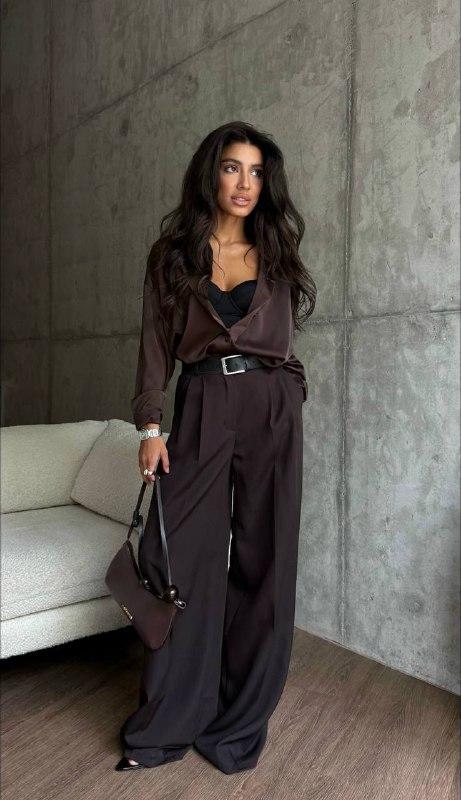 Жіночі штани-палацо; Колір: молоко; Розміри: 42-44, 44-46;, фото 1