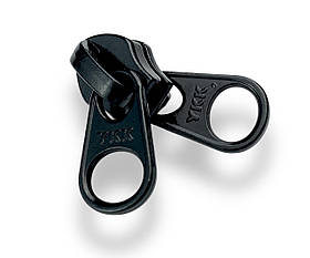 Бігунок для спіральної блискавки подвійний No5 YKK  Японія колір чорний