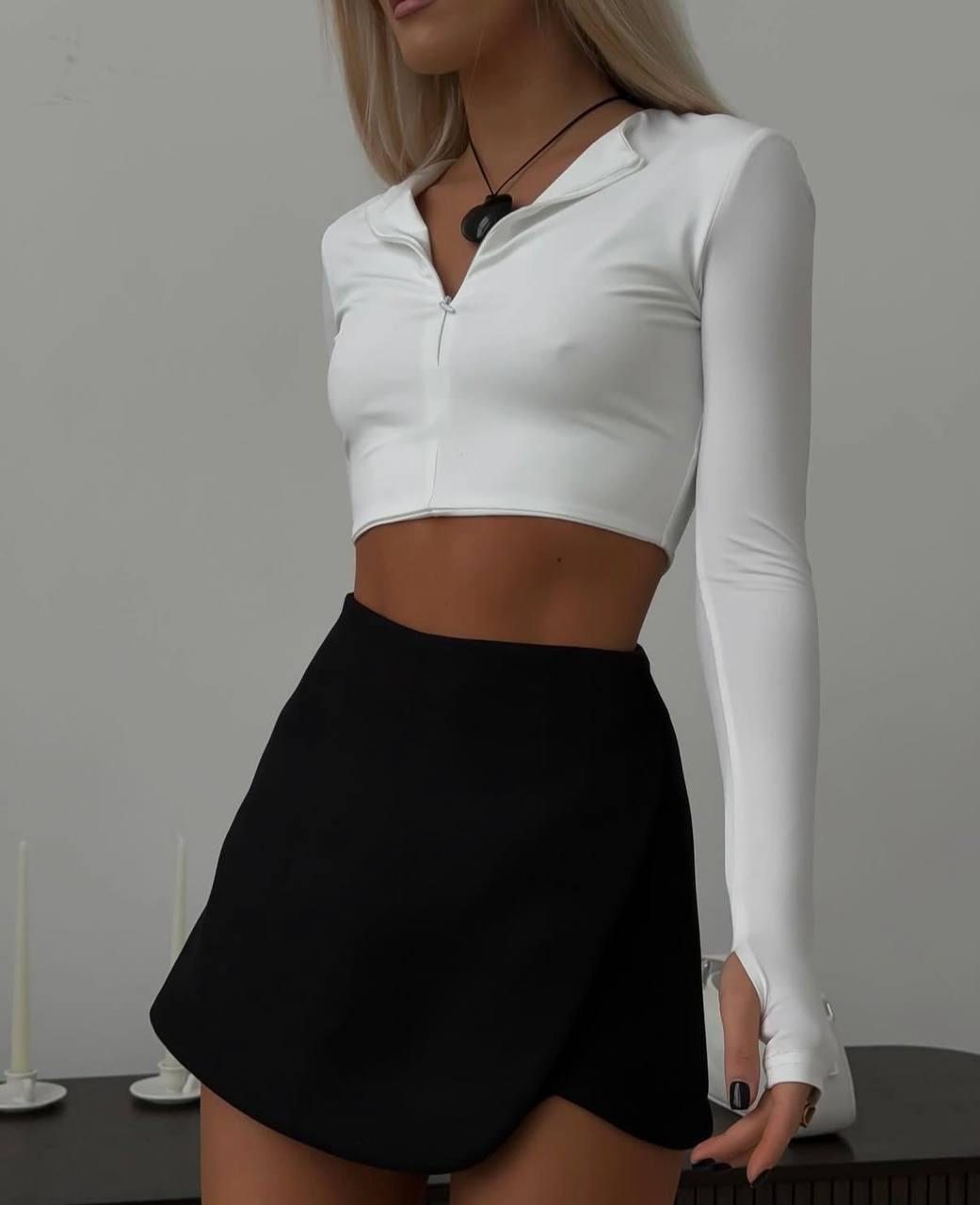 Жіноча спідниця-шорти; Колір: беж, Молоко, чорний; Розмір 42-44, 44-46 ;, фото 1