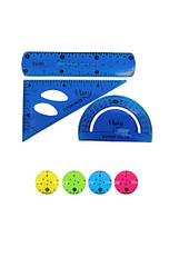 0015 Лінійка — неламайка набір 3 шт. лінійка 15 см