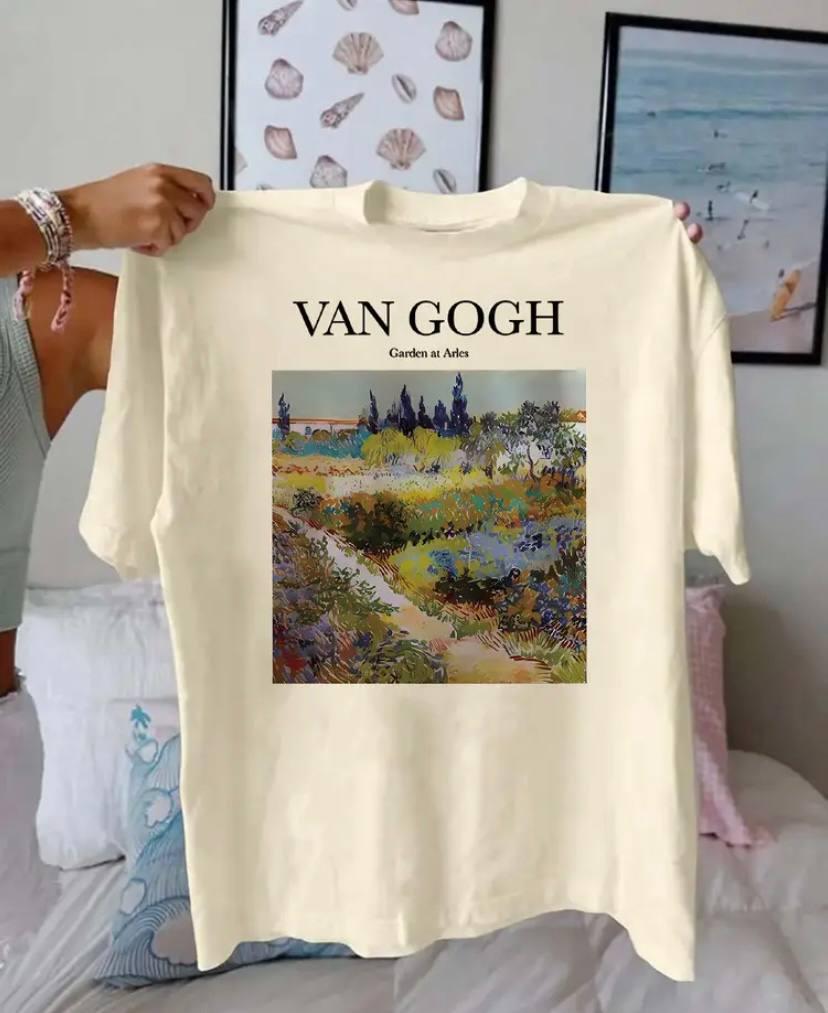 Жіноча стильна оверсайз Футболка LOYS з принтом Ван Гог, фото 1