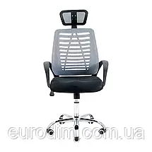 Крісло Richman Бласт Хром M-1 (Tilt) Сітка чорна + сіра, фото 2