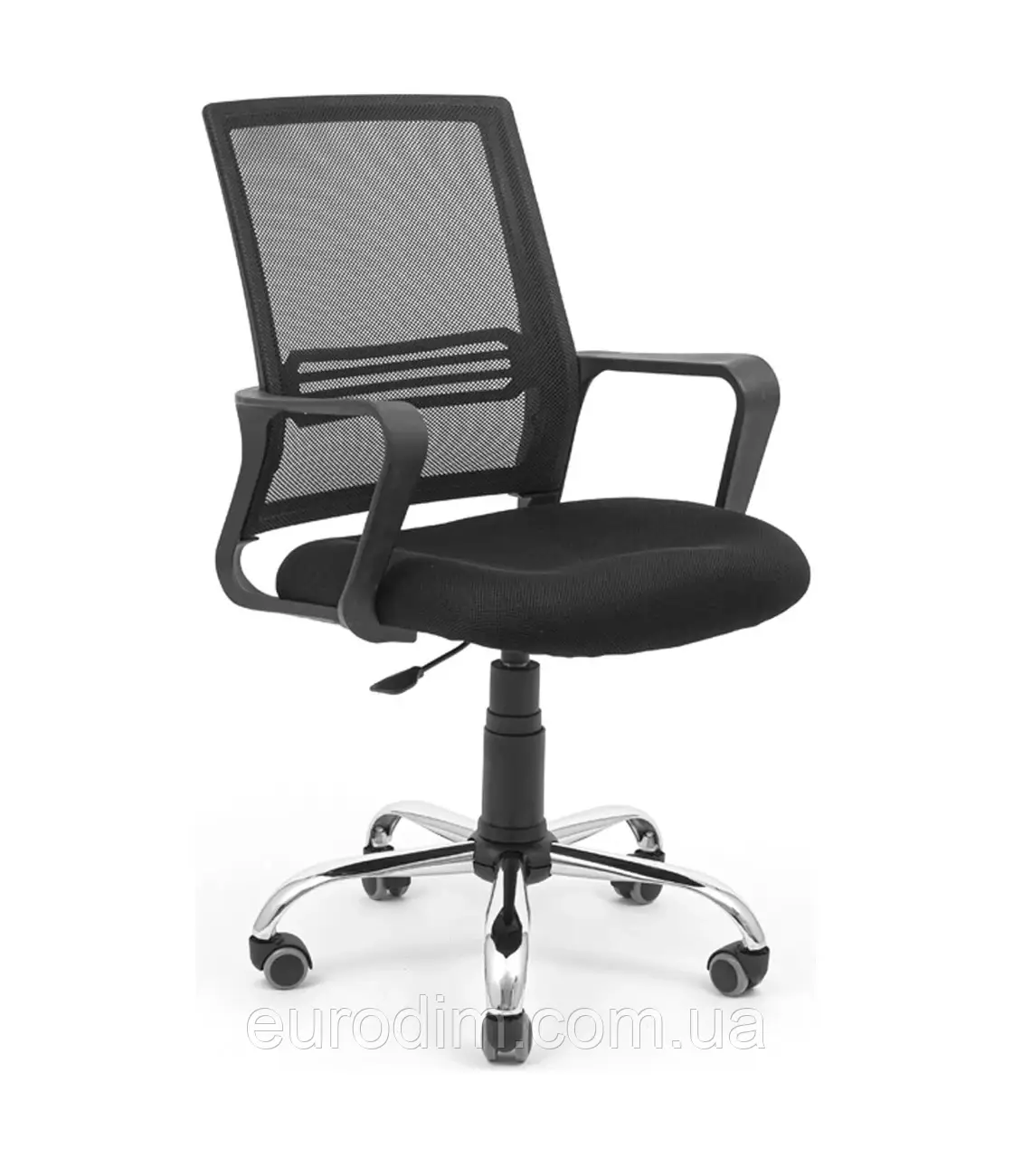 Крісло Richman Джина Хром Піастра Сітка чорна