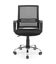 Крісло Richman Джина Хром Піастра Сітка чорна, фото 2