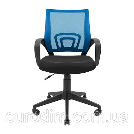 Крісло Richman Спайдер Ю Пластик Піастра Сітка чорна + синя, фото 2