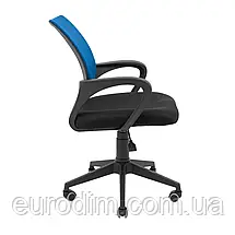 Крісло Richman Спайдер Ю Пластик Піастра Сітка чорна + синя, фото 3