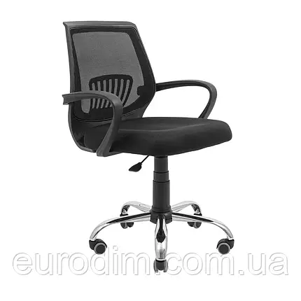 Крісло Richman Стар Хром Піастра Сітка чорна, фото 1