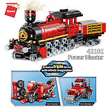 Конструктор Qman "Паровоз, трактор, мотоцикл, 3 в 1", 305 деталей, фото 3