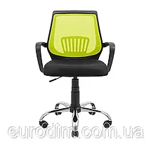 Крісло Richman Стар Хром Піастра Сітка чорна + зелена, фото 2