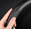 Чохол на кермо Nappa Carbon із натуральної шкіри для автомобіля, фото 2