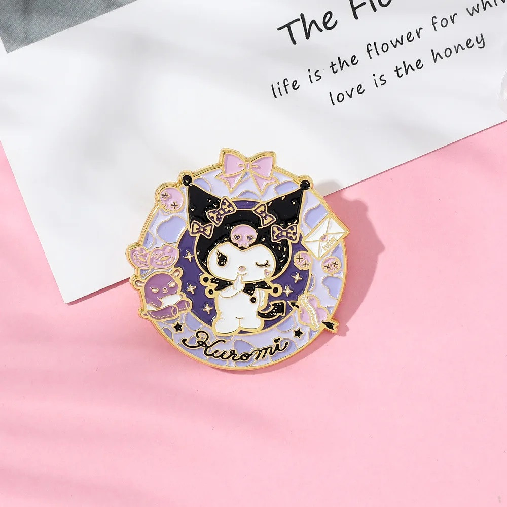 Міні брош пін Куромі (4*3 см). піни, значки, піни Kuromi, фото 1