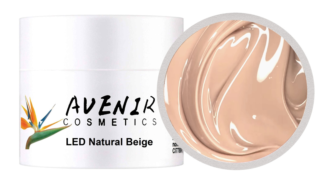 Гель для нарощування LED Natural Beige Avenir 15 мл, фото 1