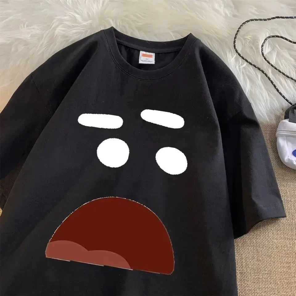 Жіноча стильна Футболка LOYS з принтом ШОК Чорний, фото 1