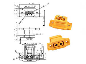 XT60E female AMASS роз'єм силовий мама (XT60E-F), фото 3