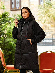 Жіноча жилетка; Колір: чорний, сірий, беж, пудра; Розмір: 52-54,56-58,60-62 ;