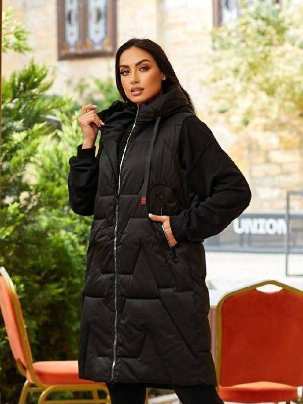 Жіноча жилетка; Колір: чорний, сірий, беж, пудра; Розмір: 52-54,56-58,60-62 ;, фото 1