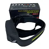 Налобний ліхтар W689-3 Ліхтарик на голову з датчиком руху LED ліхтарик на лоб, фото 5