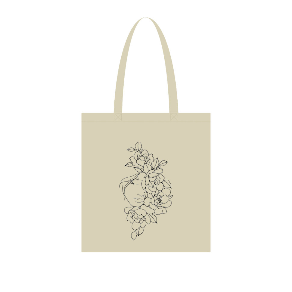 Екосумка для покупок "Півонії" Сумка-шоппер 190CCT-2, 38 x 42 см (190г/м2), фото 1