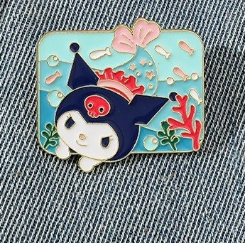 Міні брош пін Куромі (4*3.5 см). піни, значки, піни Kuromi, фото 1